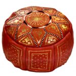 Moroccan Leather Poufs (Ottomans)